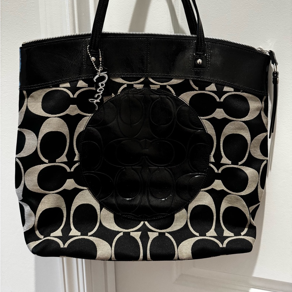 Black Coach Signature Tote